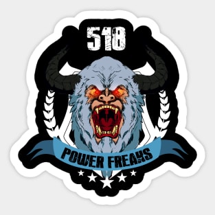 518 power freaks - badge Sticker